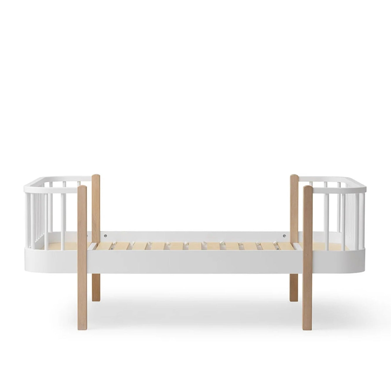 OLIVER FURNITURE - Lit Junior Wood Original, Blanc/Chêne