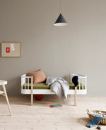 Lit Junior Wood Original, Blanc/Chêne OLIVER FURNITURE