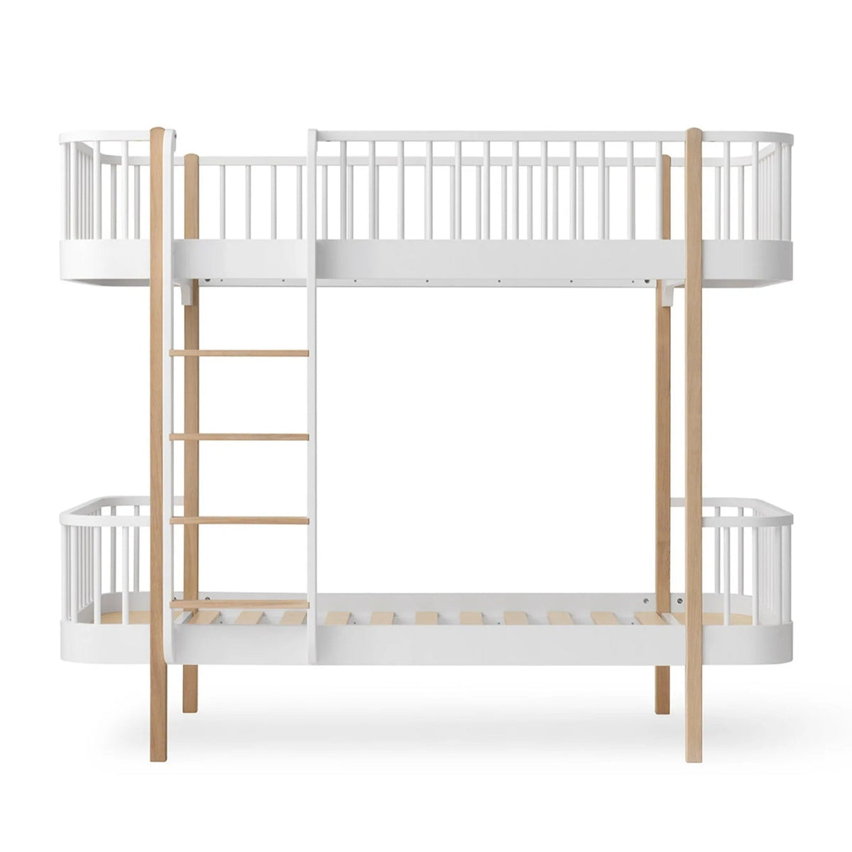 OLIVER FURNITURE - Lit Superposé Wood Original, Blanc/Chêne