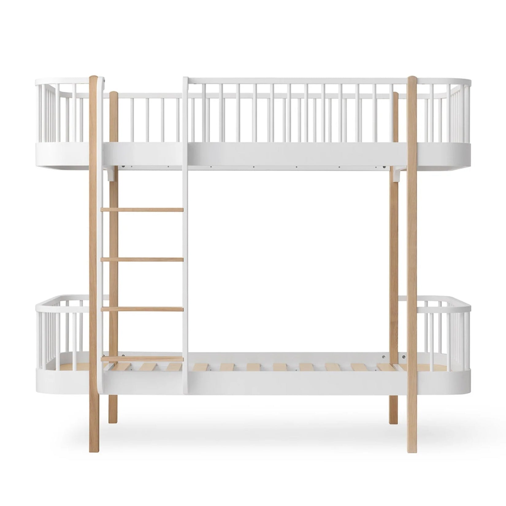 OLIVER FURNITURE - Lit Superposé Wood Original, Blanc/Chêne