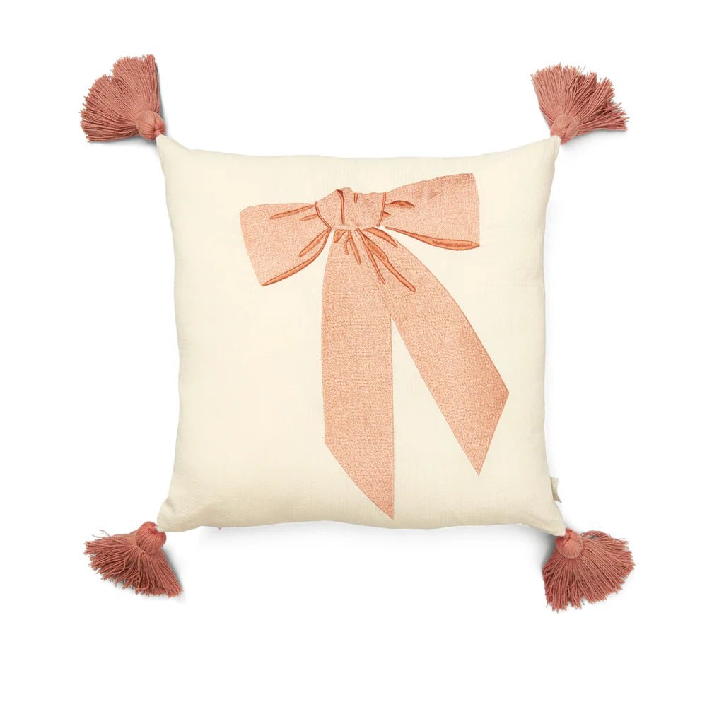 CAM CAM - Coussin Brodé - Ocs - Noeuds