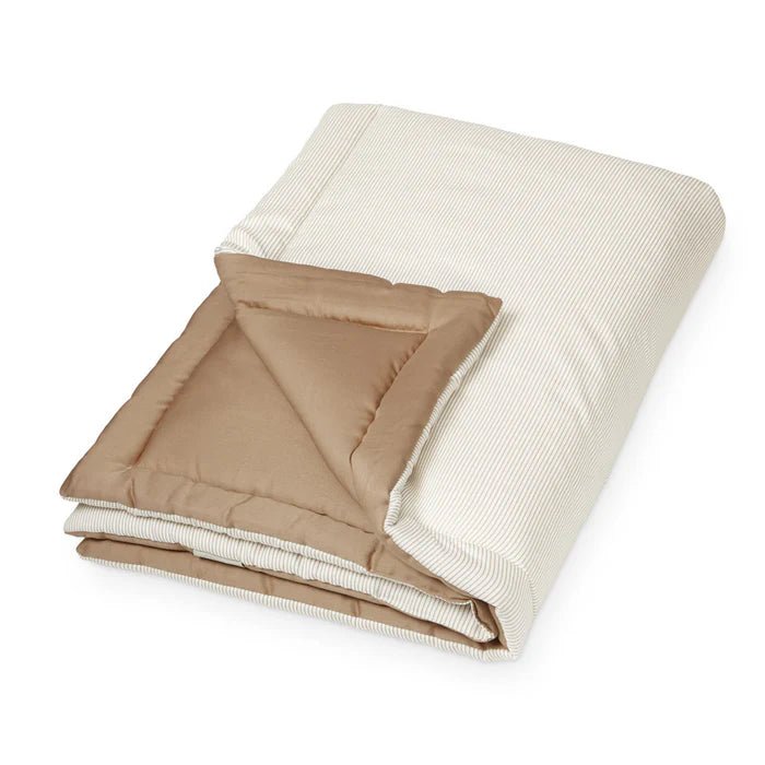 CAM CAM - Couverture Douce - Ocs Classic Rayures Camel