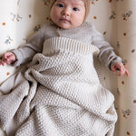 CAM CAM - Plaid Bébé En Tricot Harper - Gots - Blanc Cassé