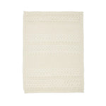 CAM CAM - Plaid Bébé En Tricot Pointelle - Gots - Blanc Cassé