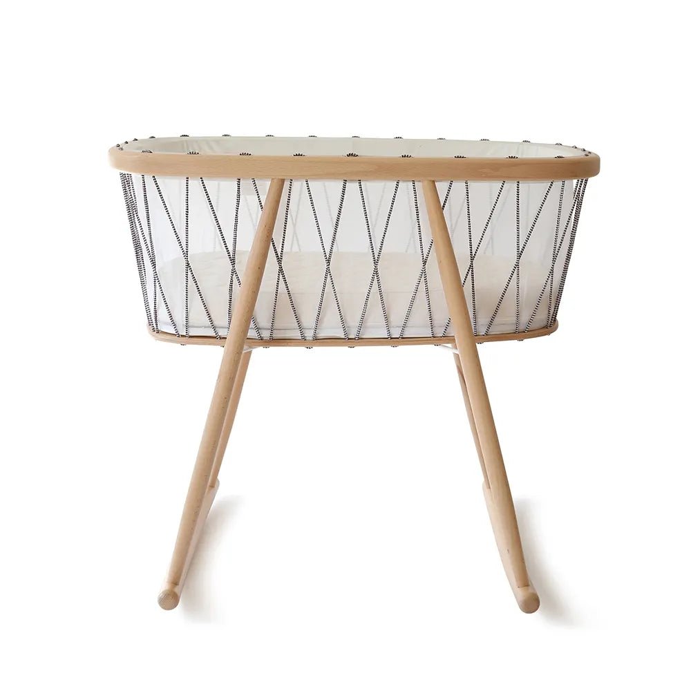 CHARLIE CRANE - Berceau KUMI / Cocon Mesh / Lacets Black & White / Matelas coco naturel