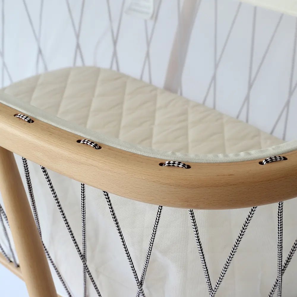 CHARLIE CRANE - Berceau KUMI / Cocon Mesh / Lacets Black & White / Matelas coco naturel