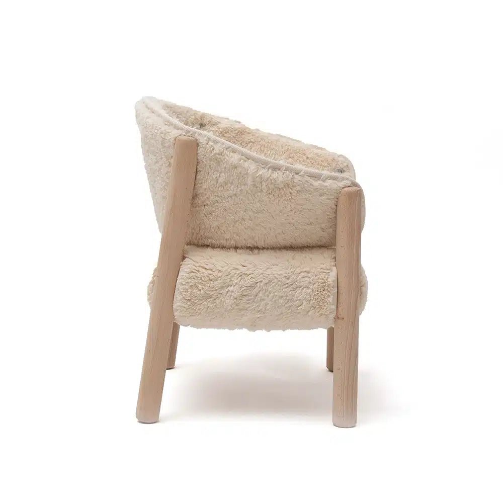 CHARLIE CRANE - Chaise Saba Fur En Hêtre Brut