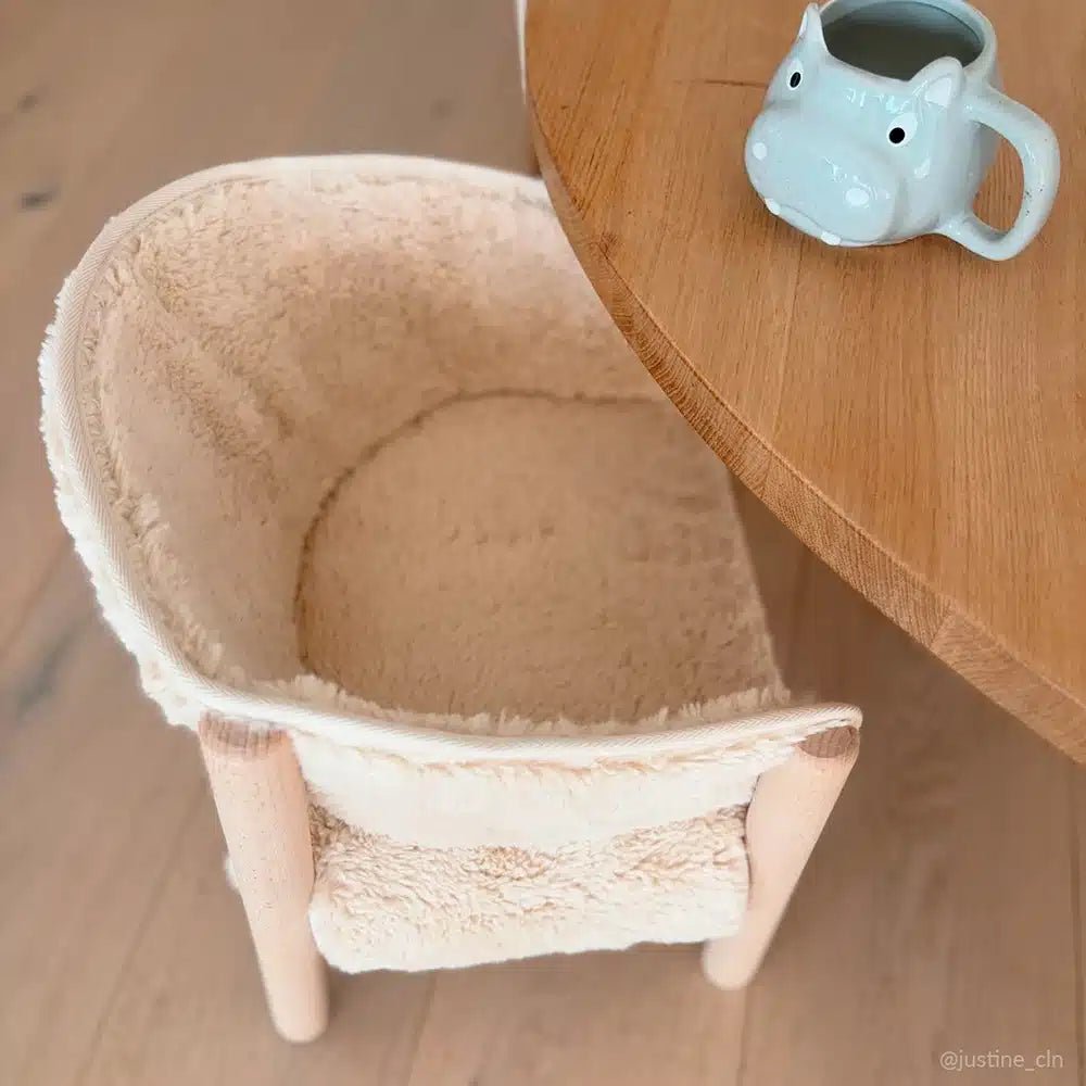 CHARLIE CRANE - Chaise Saba Fur En Hêtre Brut