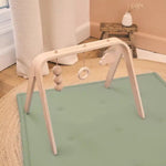 CHARLIE CRANE - Set d'Éveil Complet : Tapis Tami Lichen + Arche NAHO & Jouets en Bois