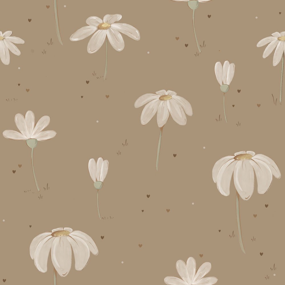 DEKORNIK - Papier Peint Pour Enfants Beige Prairie Féerique