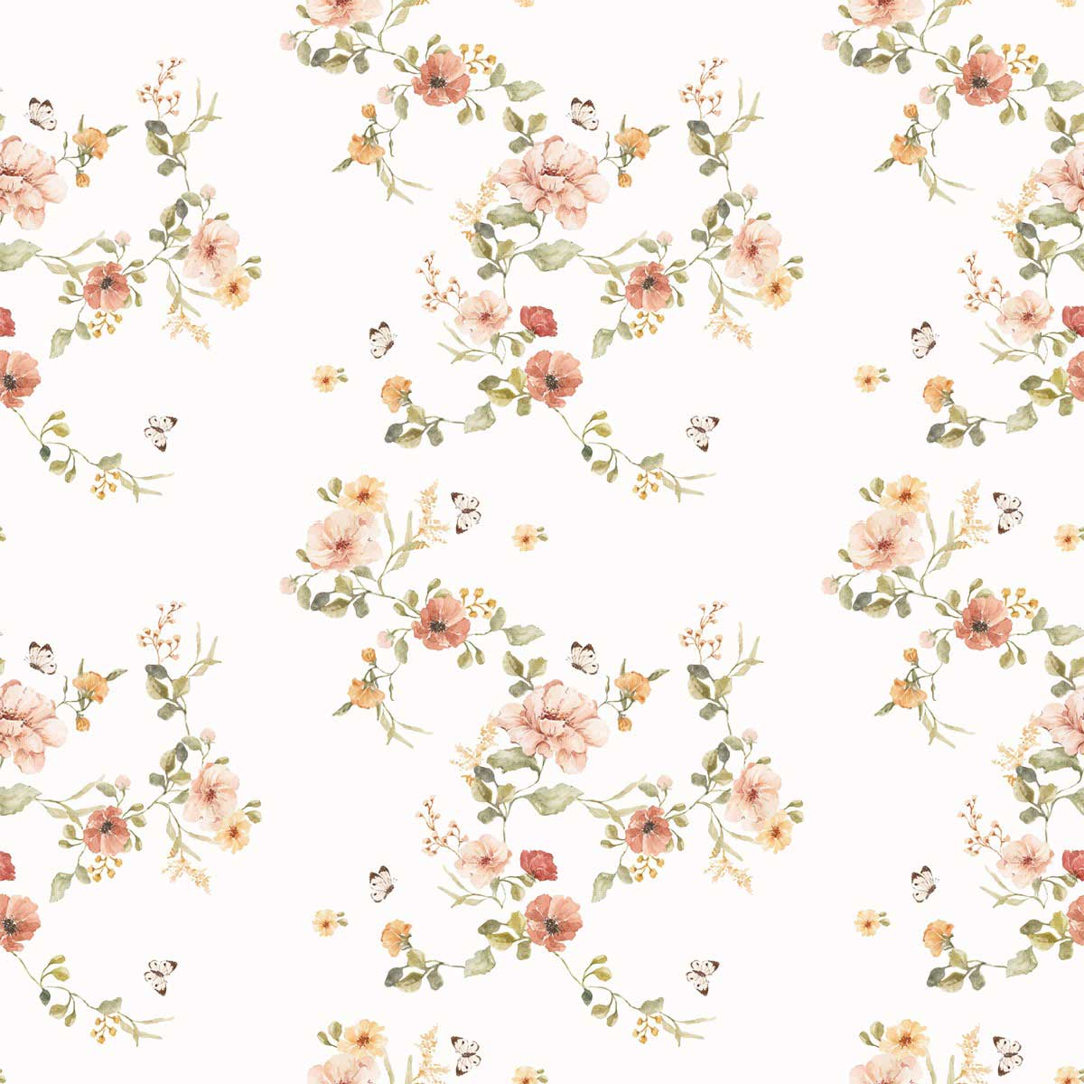 DEKORNIK - Papier Peint Pour Enfants Floral Vintage
