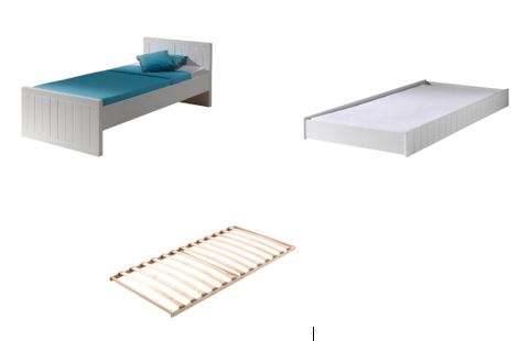 VIPACK - Lit ROBIN 90 X 200 Cm Avec Lit Gigogne