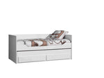 Lit Capitain ROBIN - Blanc 90 X 200 Cm VIPACK