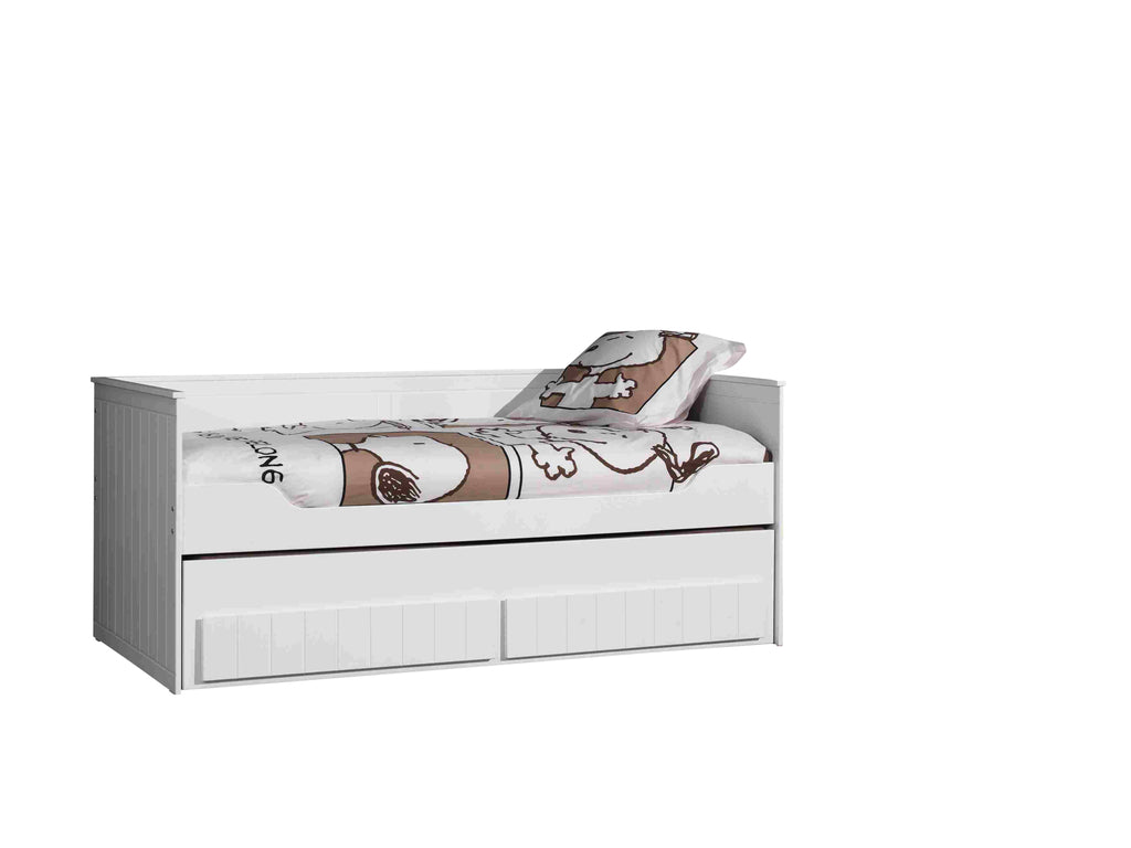 Lit Capitain ROBIN - Blanc 90 X 200 Cm VIPACK