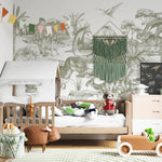 MUNKS & ME - Papier Peint Chambre Enfant Monde Des Dinosaures