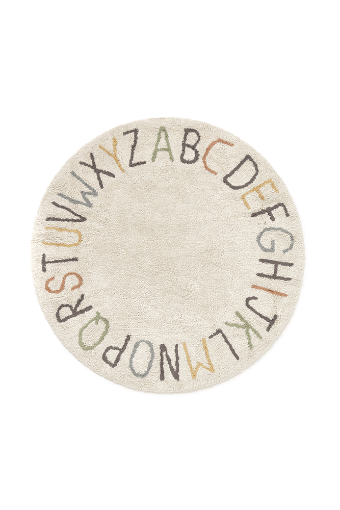 LORENA CANALS - Tapis De Jeu Lavable Abc Couleur Et Lettres Ø 120 Cm