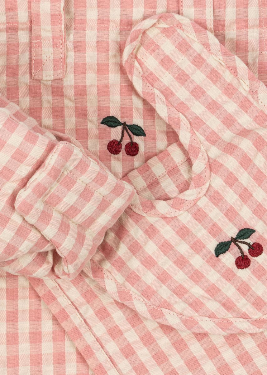 KONGES SLØJD - Ensemble De Chambre De Poupée - Carreaux Rose Poudre