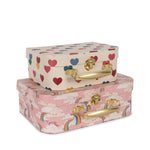 KONGES SLØJD - Lot De 2 Valises - Arc - en - ciel