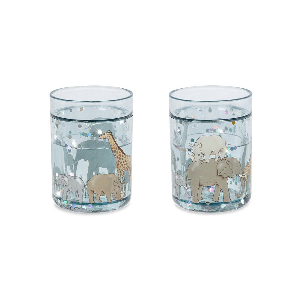 KONGES SLØJD - Paquet De 2 Gobelets À Paillettes - Safari