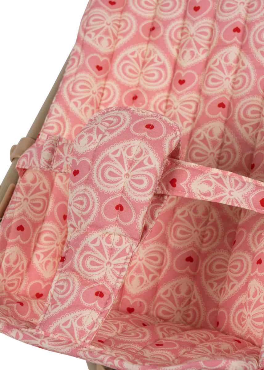 KONGES SLØJD - Poussette Canne Pour Poupée - Rose Dentelle