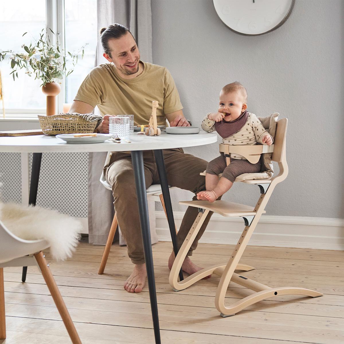 LEANDER - Chaise Haute Sans Arceau, Classic, Cérusé