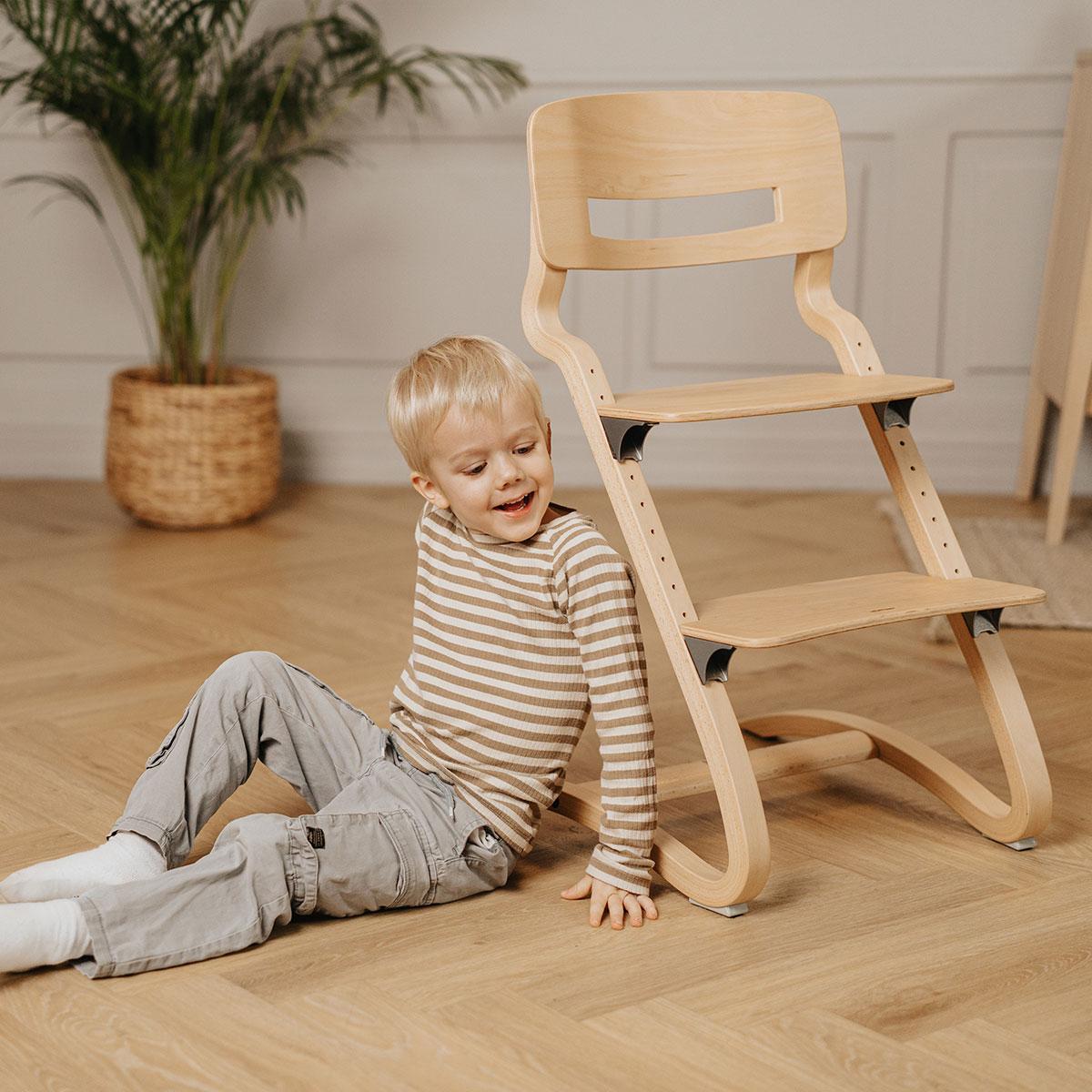 LEANDER - Chaise haute sans arceau Leander Louie™ Hêtre