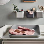 LEANDER - Commode 3 Tiroirs Luna™, Blanc/chêne