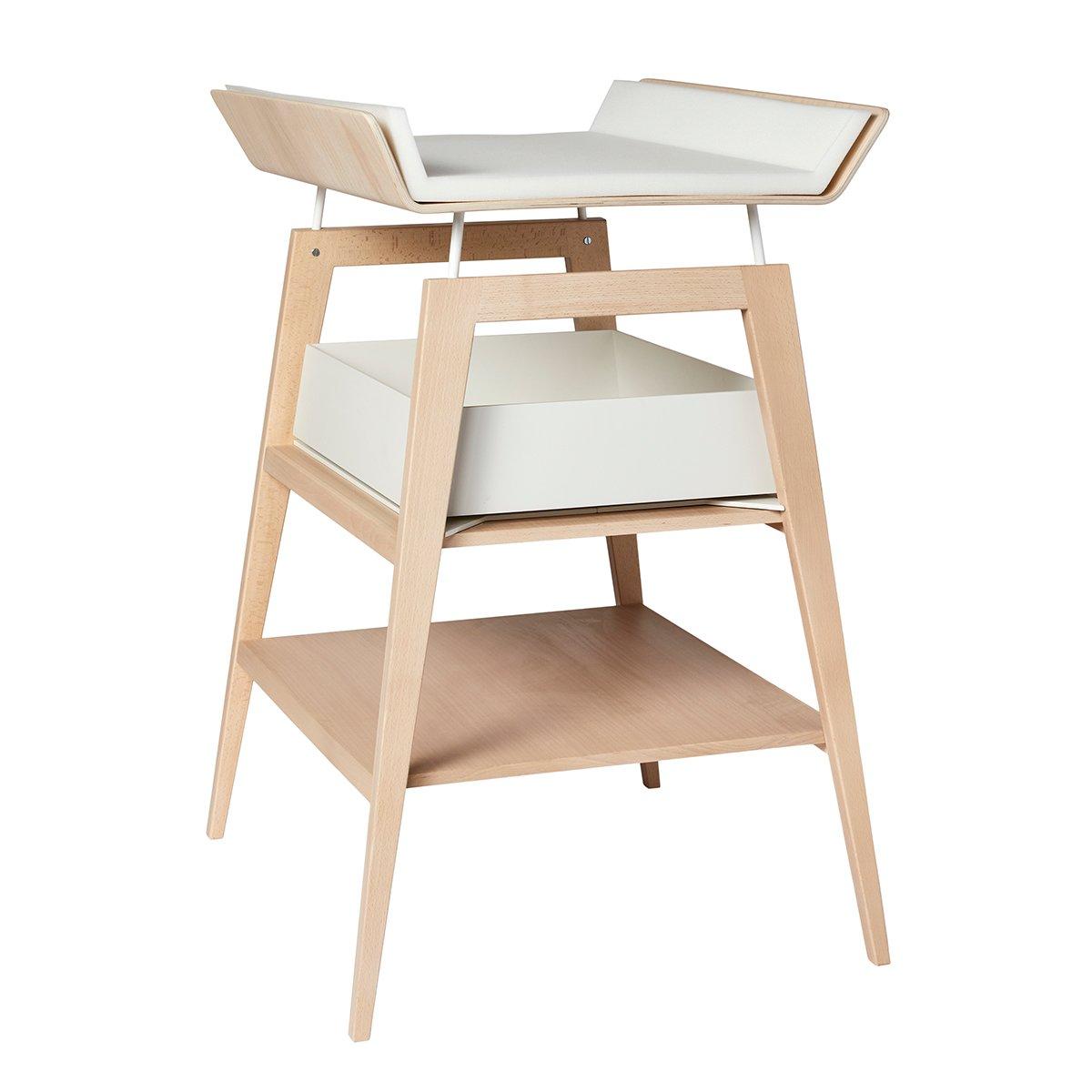 LEANDER - Table À Langer Linea Avec Matelas, Hêtre