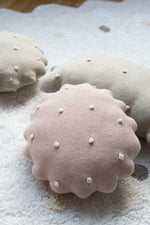 LORENA CANALS - Coussin Tricoté Biscuit Dune Blanc