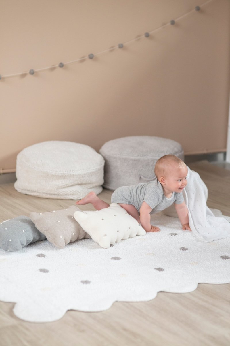 LORENA CANALS - Coussin Tricoté Biscuit Ivoire