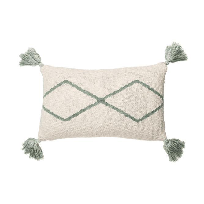 LORENA CANALS - Coussin Tricoté Little Oasis Nat - Indus Blue
