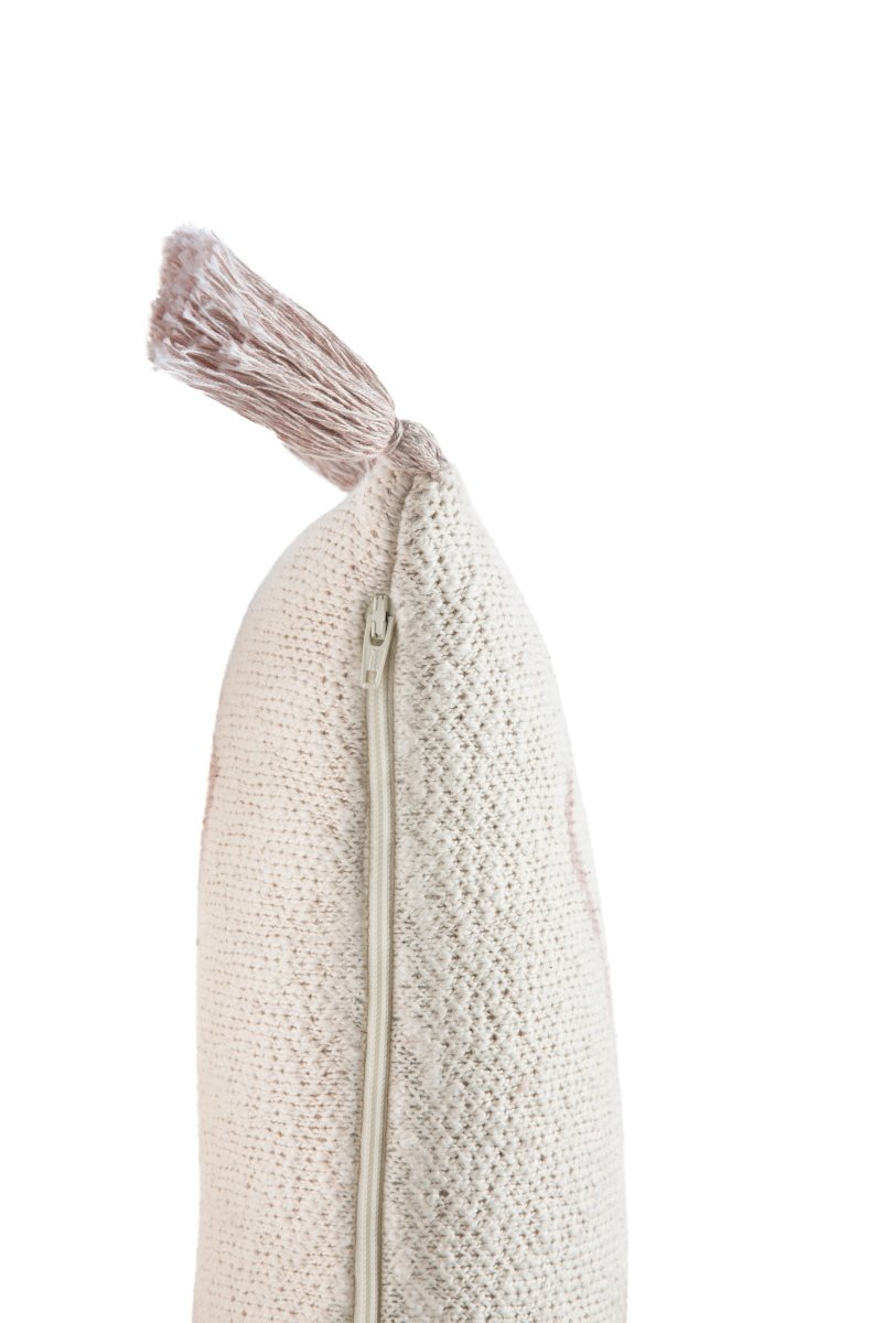LORENA CANALS - Coussin Tricoté Little Oasis Nat - Rose Pâle