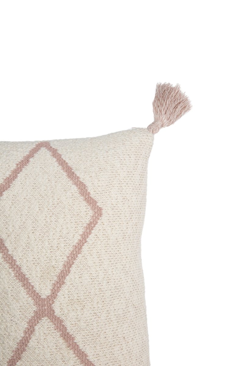 LORENA CANALS - Coussin Tricoté Little Oasis Nat - Rose Pâle