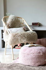 LORENA CANALS - Coussin Tricoté Little Oasis Nat - Rose Pâle