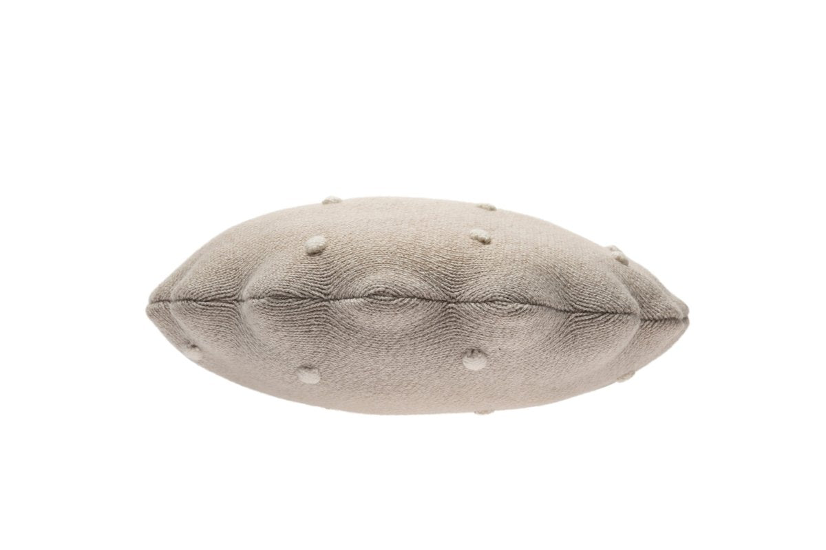 LORENA CANALS - Coussin Tricoté Rond Biscuit Dune Blanc