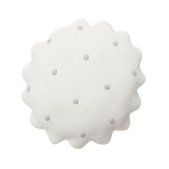 LORENA CANALS - Coussin Tricoté Rond Biscuit Ivoire