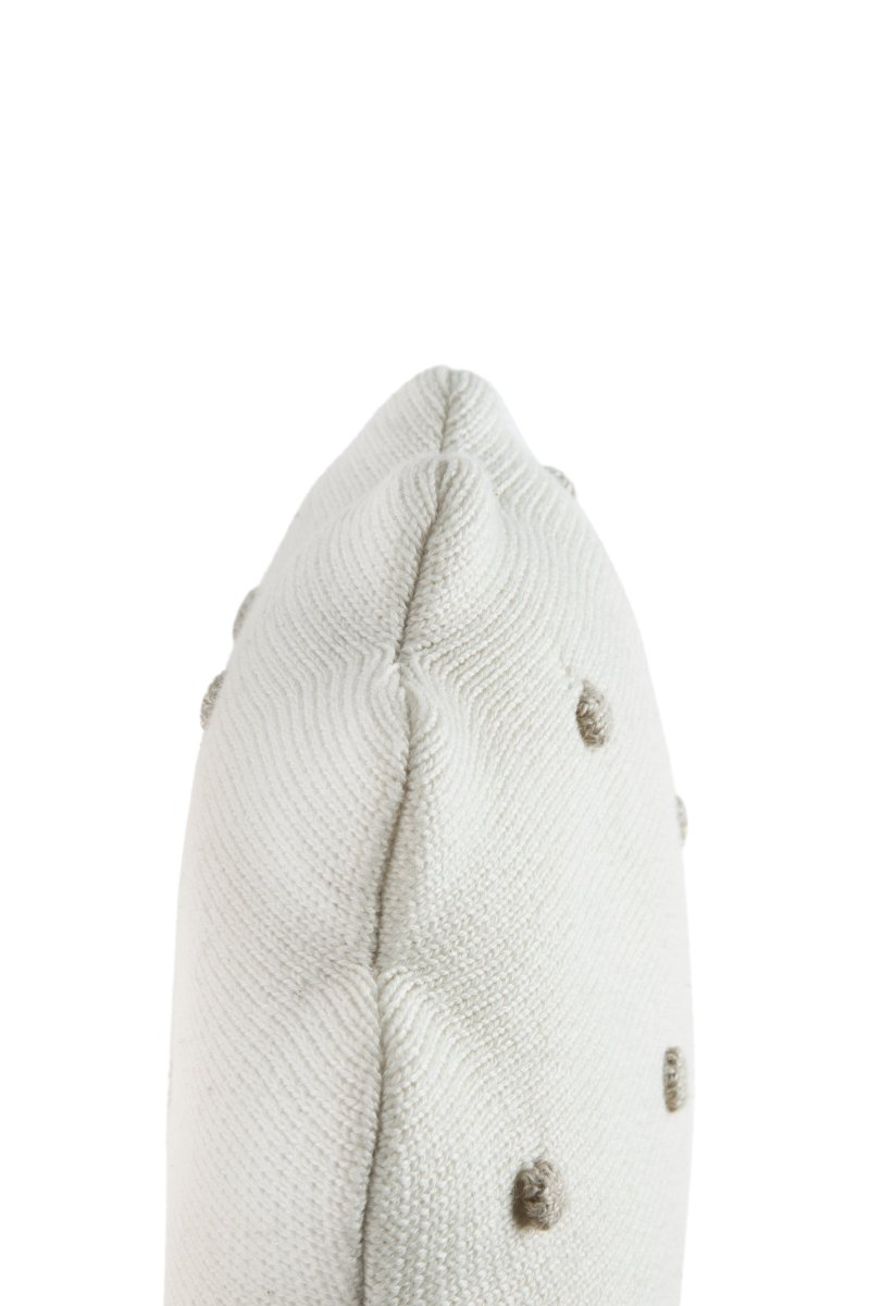 LORENA CANALS - Coussin Tricoté Rond Biscuit Ivoire