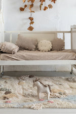 LORENA CANALS - Coussin Tricoté Rond Biscuit Ivoire