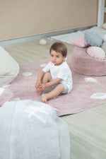 LORENA CANALS - Couverture Bébé Tricot Biscuit Dune Blanc