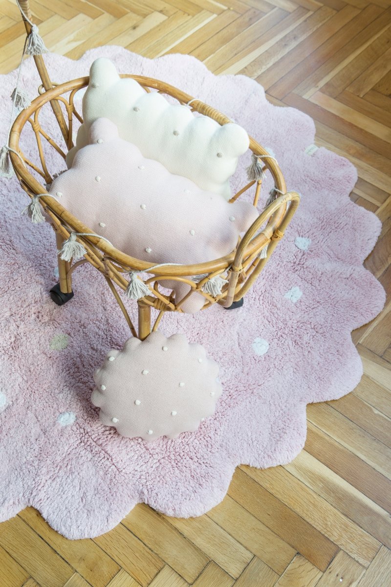 LORENA CANALS - Couverture Bébé Tricot Biscuit Dune Blanc