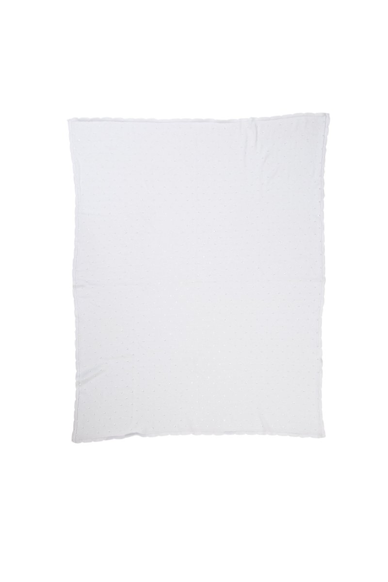 LORENA CANALS - Couverture Bébé Tricotée Biscuit Blanc
