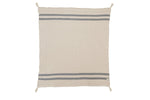 LORENA CANALS - Couverture Tricot Stripes Naturel - Gris