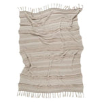LORENA CANALS - Couverture Tricotée Air Dune Blanc