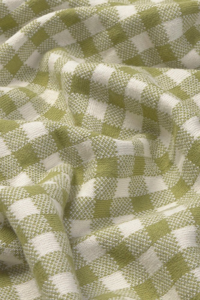 LORENA CANALS - Couverture Tricotée Vichy Matcha