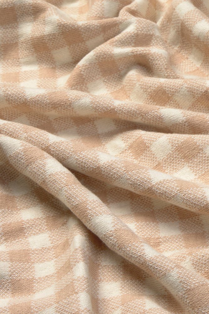 LORENA CANALS - Couverture Tricotée Vichy Rose