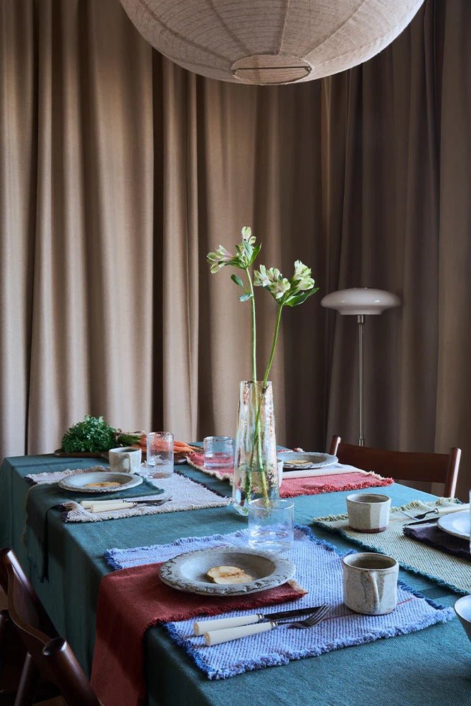 LORENA CANALS - Nappe Vertical Duck Green 170 X 350 Cm