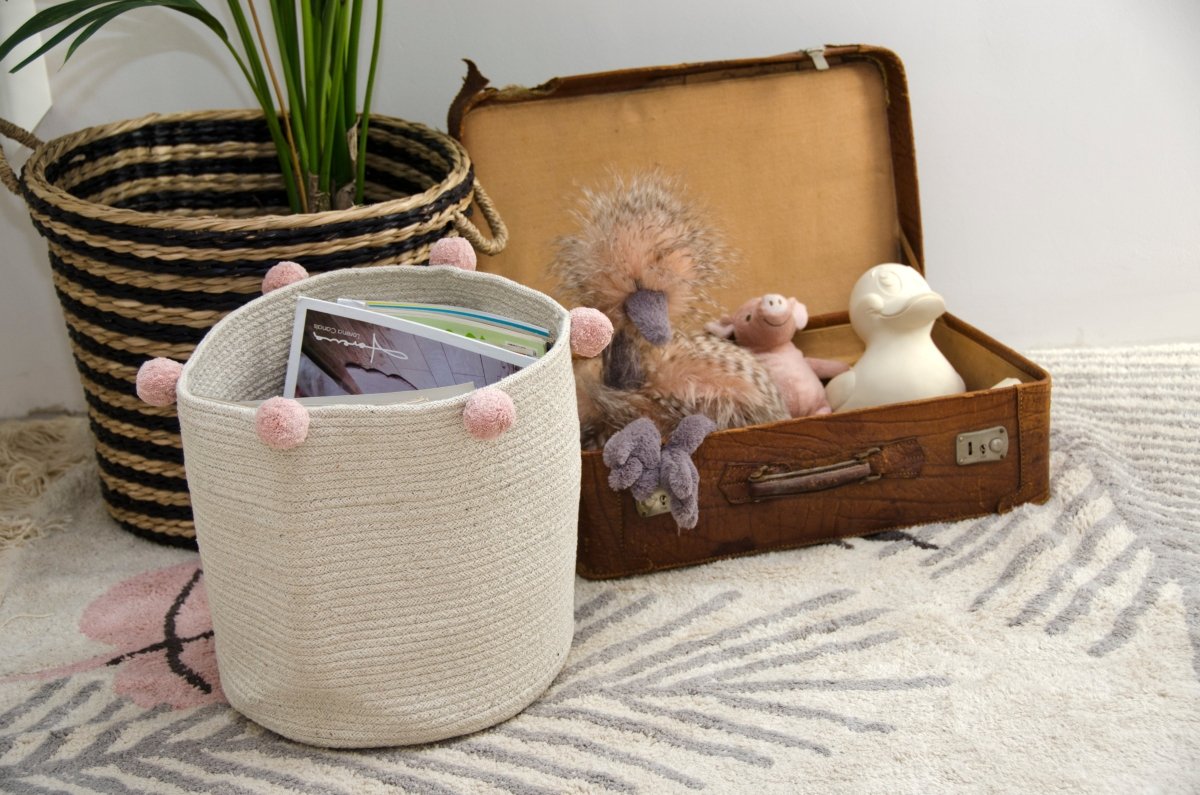 LORENA CANALS - Panier de Rangement Bubbly Natural - Nude