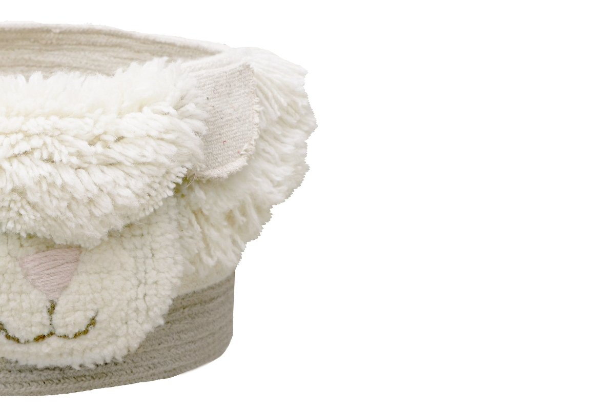 LORENA CANALS - Panier En Laine Mouton Rose Nez