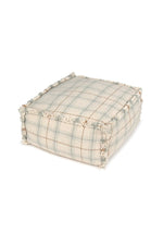 LORENA CANALS - Pouf Tissé Main Bleu Sauge