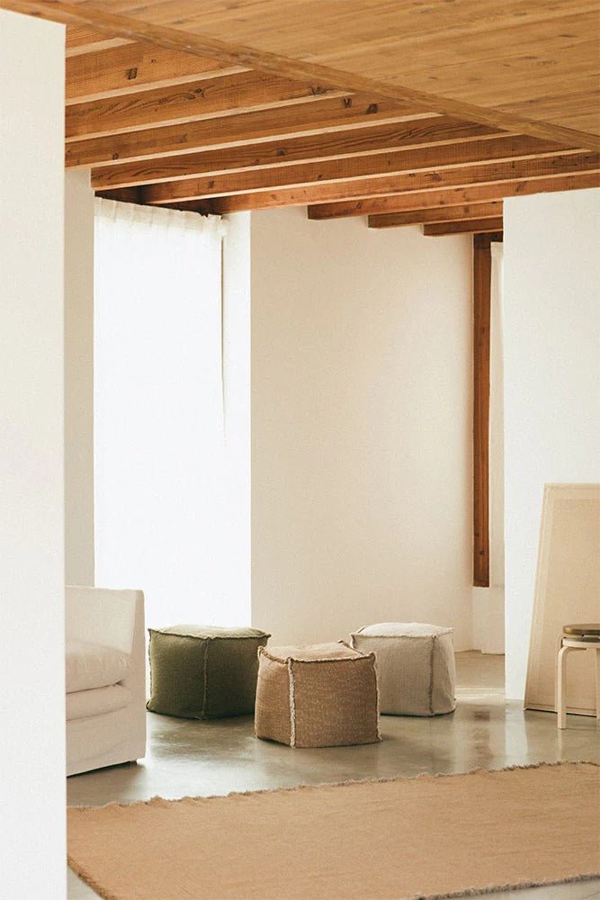 LORENA CANALS - Pouf Tissé Main Ocre